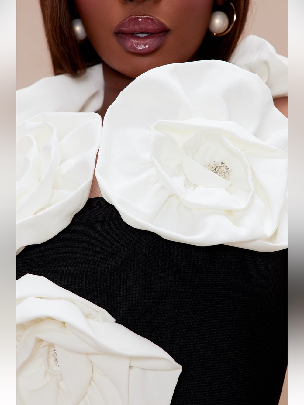 Lolita Bandage Maxi Dress - Black/White - Picture 8 of 8